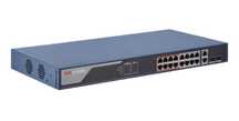 Коммутатор Hikvision 16-портовый управляемый PoE (DS-3E1318P-EI)