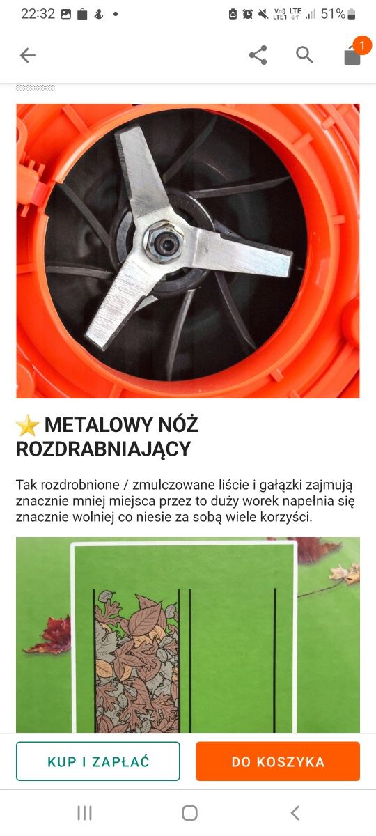 Dmuchawa+odkurzacz spalinowy ogrodowy