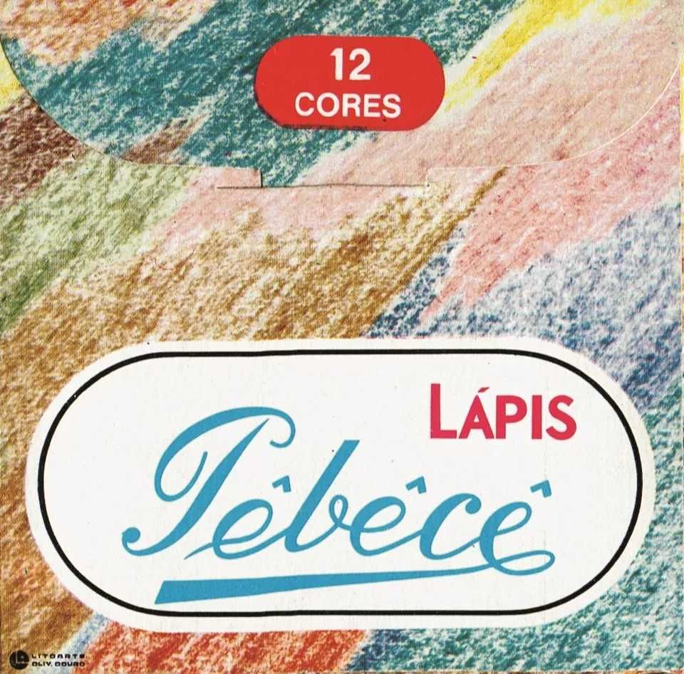 1 x 12 lápis de cor antigos da marca PEBECE - 1950's