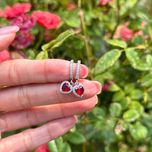 Сережки Pandora Пандора Червоне Серце Серьги Пандора Красное Сердце