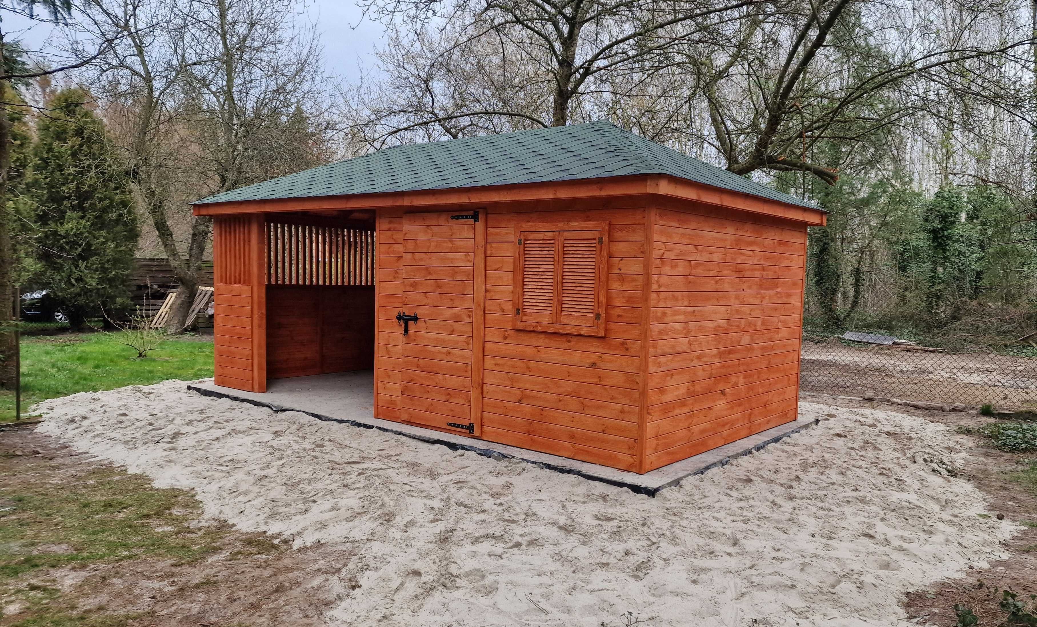 Domek ogrodowy z drewutnią. Malowanie gratis!