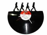 Silhueta decorativa Beatles Abbey Road feita de um disco de vinil LP