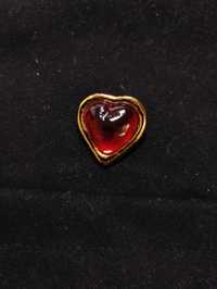 Yves Saint Laurent Heart brooch 1980-1990 by Goosens брошь сердце