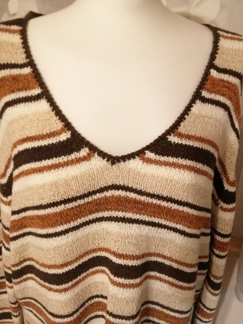 Sweter sweterek damski w paski C&A duży rozmiar XXL