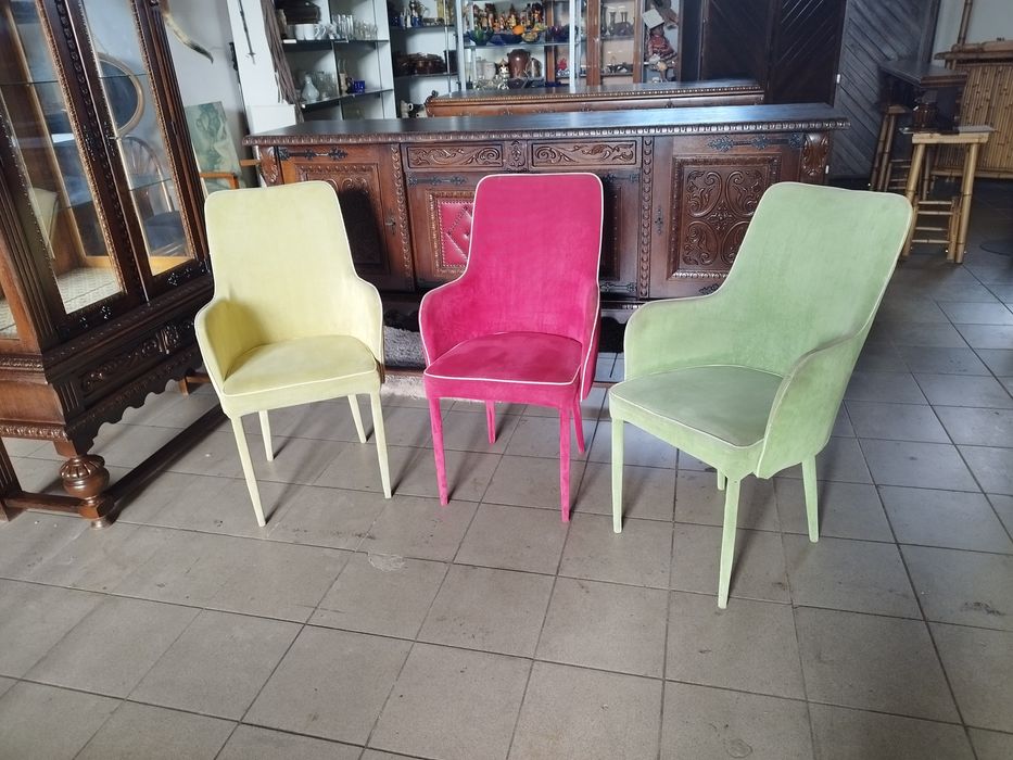 krzesło fotelowe do jadalni antyk Vintage