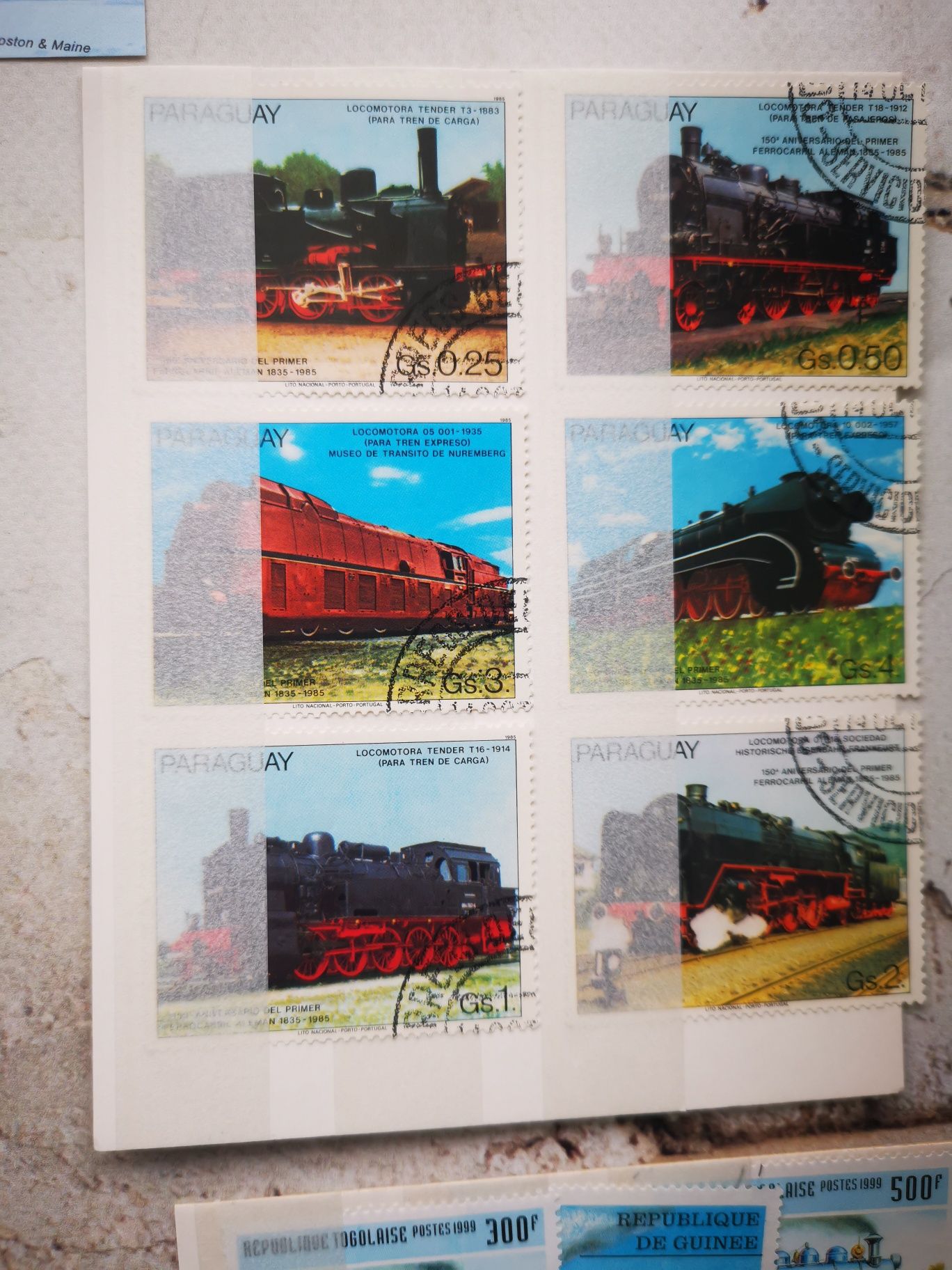 Znaczki pocztowe z motywem pociągi