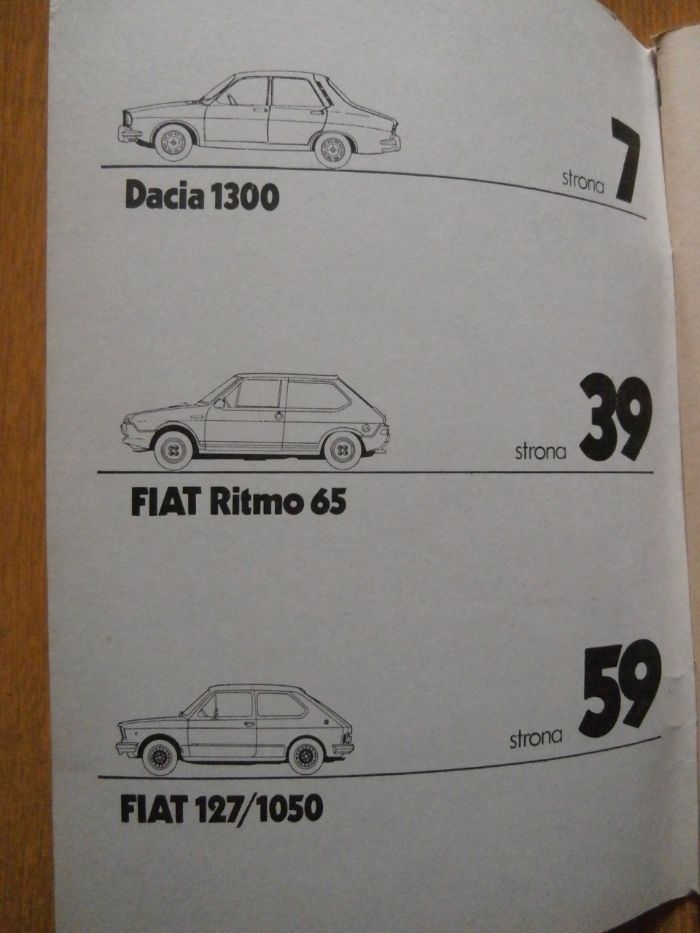 Obsługa samochodów importowanych Dacia 1300 Fiat Ritmo 65 Fiat 127