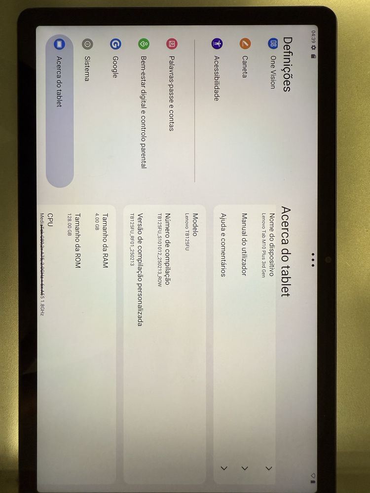 Lenovo tab m10 3a geracao