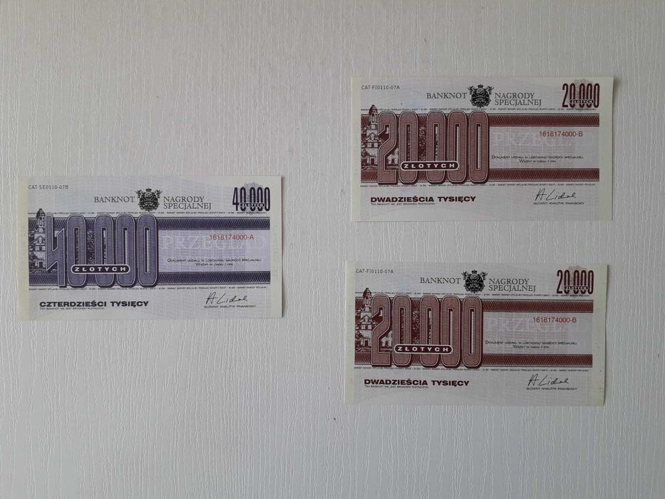 Banknoty nagrody specjalnej