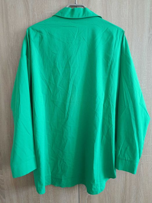 Bluzka koszula włoska xl 44 46 48 unisono Zara Orsay Reserved zielona