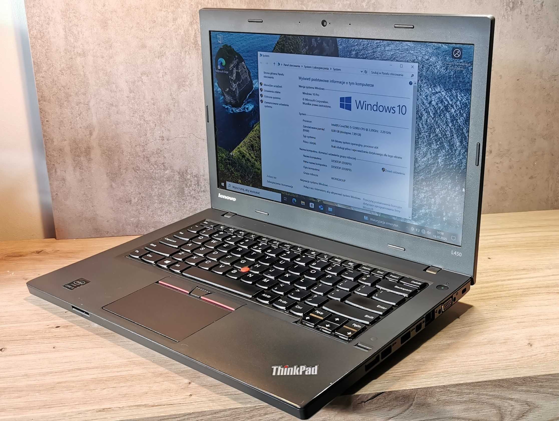 Lenovo Thinkpad L450 i5-5200u/16GB RAM /256GB SSD/W10Pro