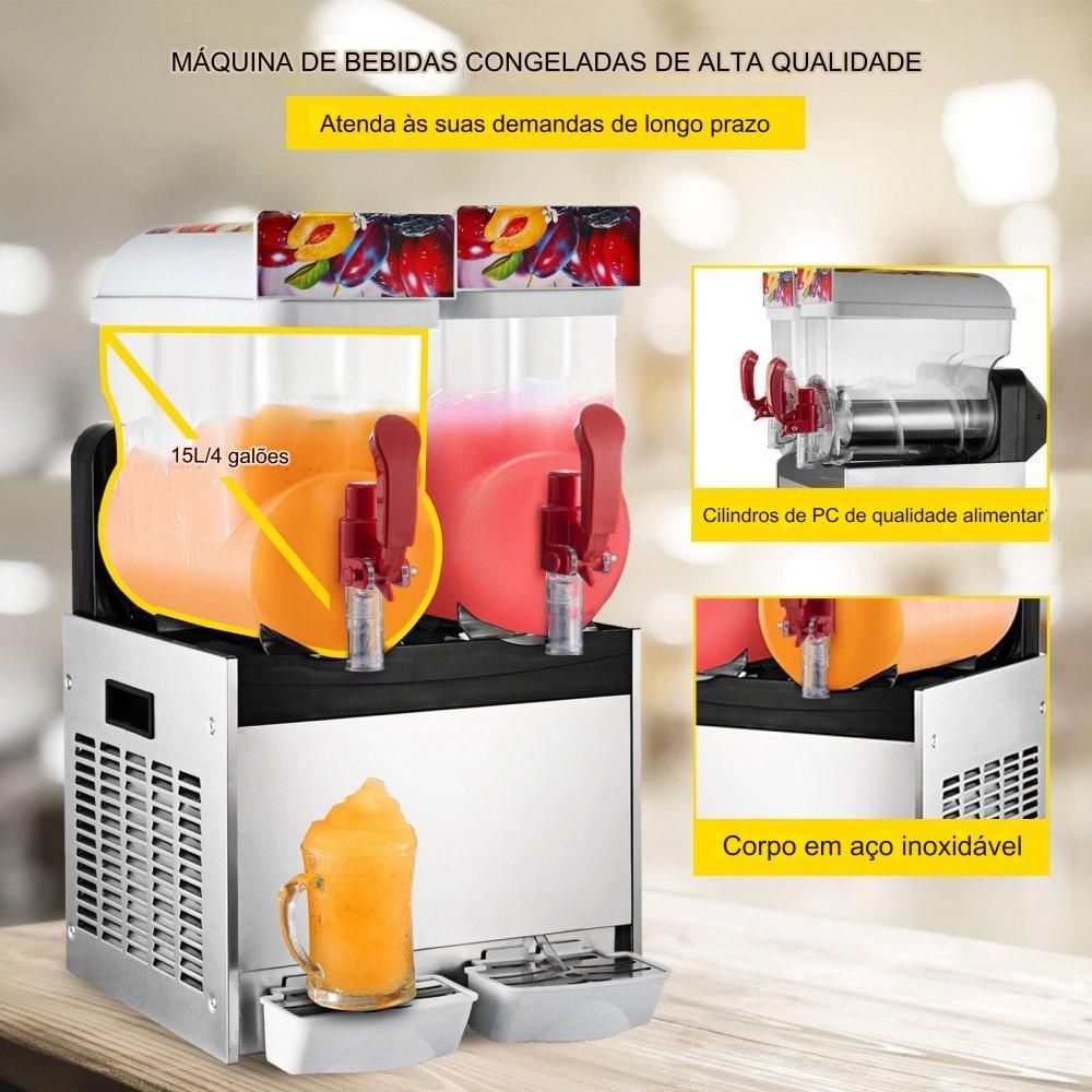 Máquina de Bebidas Slushy Comercial (24L)