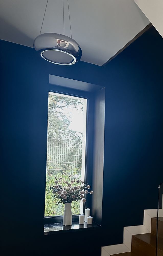 Dwie lampy wiszace , srebne