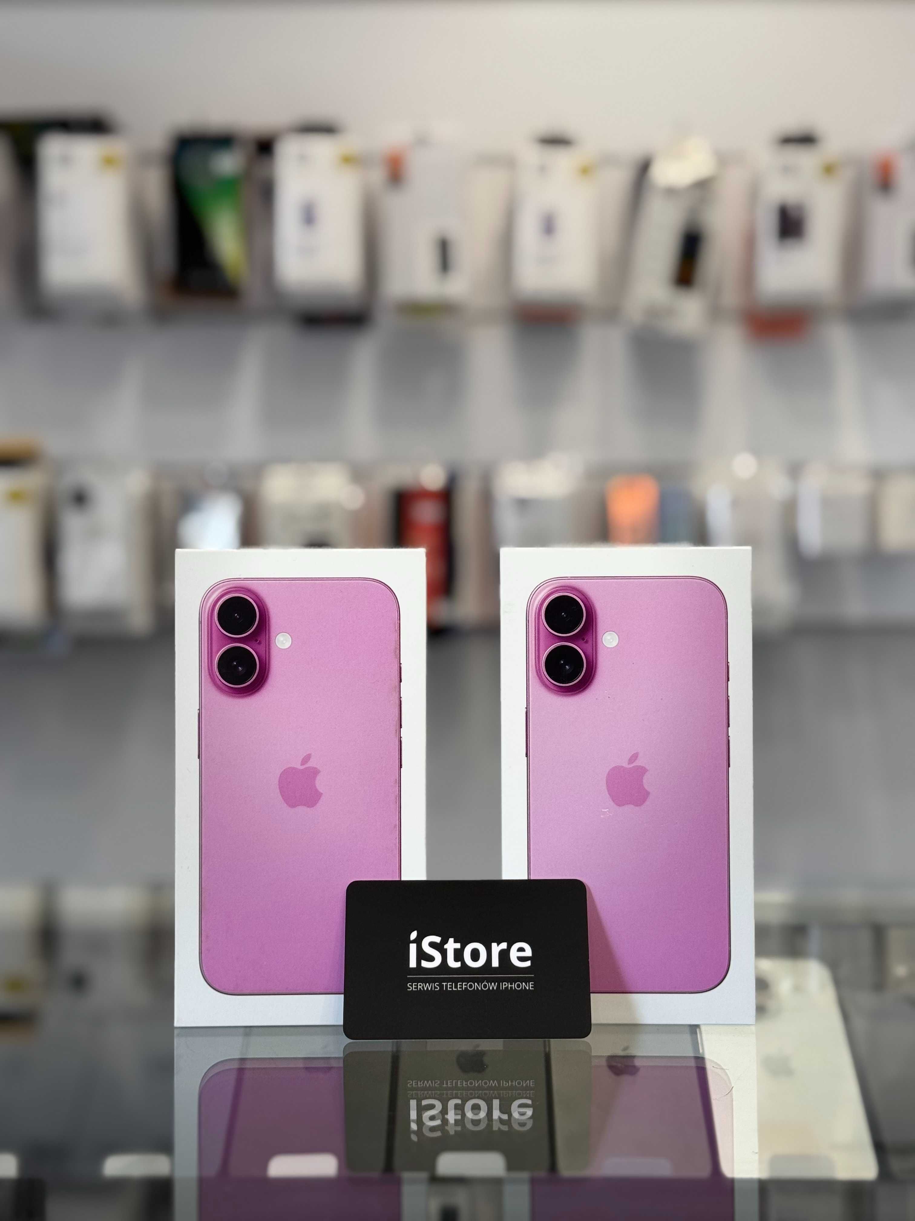 NOWY iPhone 16 Pink 128 GB • Różowy • 100% kondycja bat. • GWARANCJA •