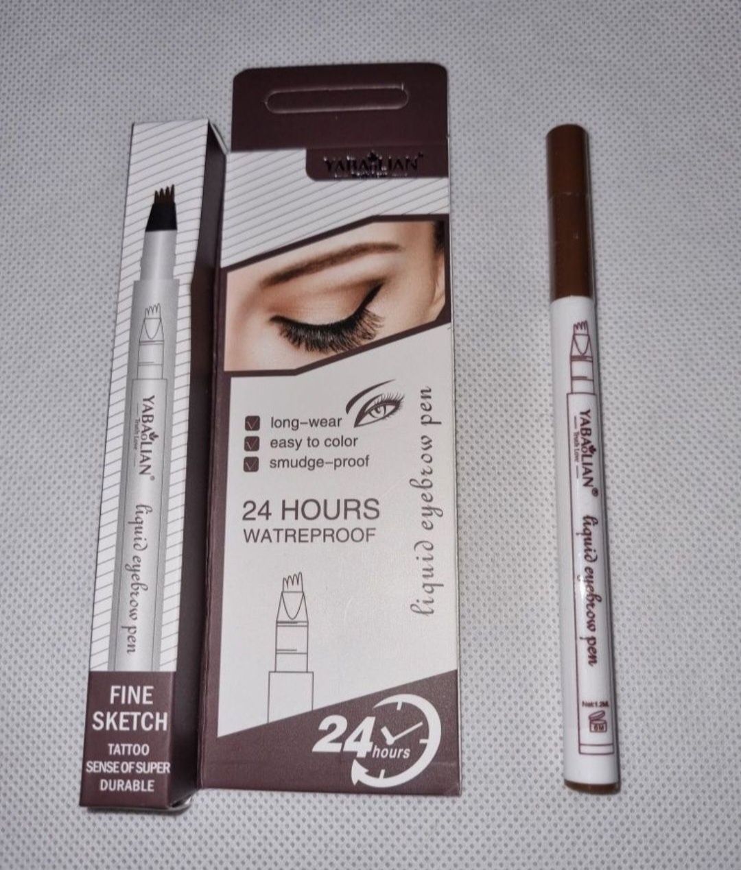 Yabolian Tattoo Pen - Pisak do brwi microblading, kolor brąz