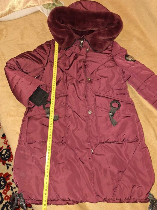 Зимова куртка-пальто для дівчинки 122 р