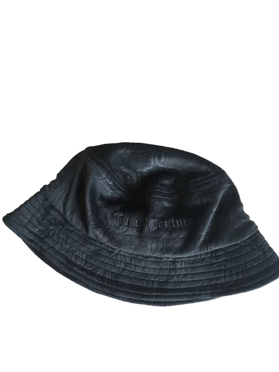 Czarny uroczy bucket hat juicy couture