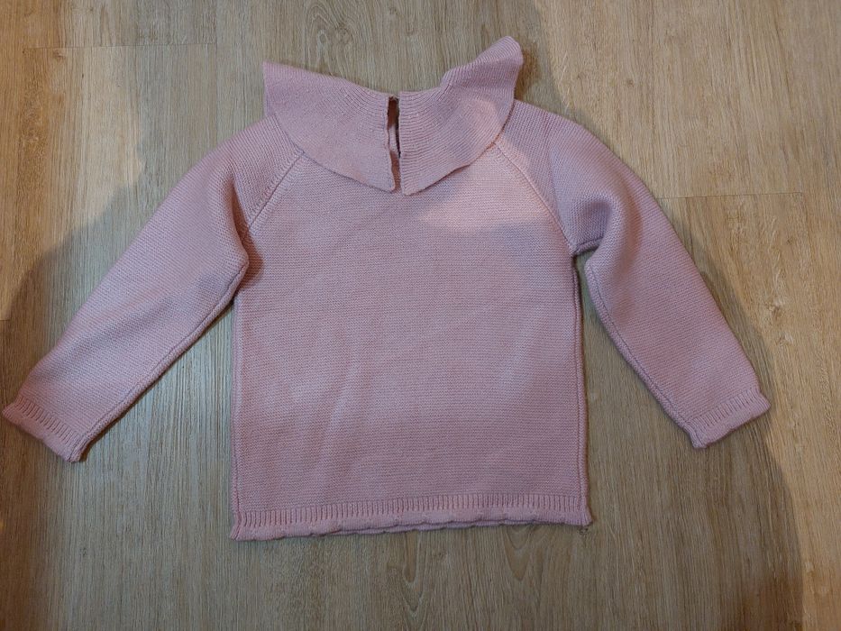 Camisola malha rosa menina 5-6 anos, nova!