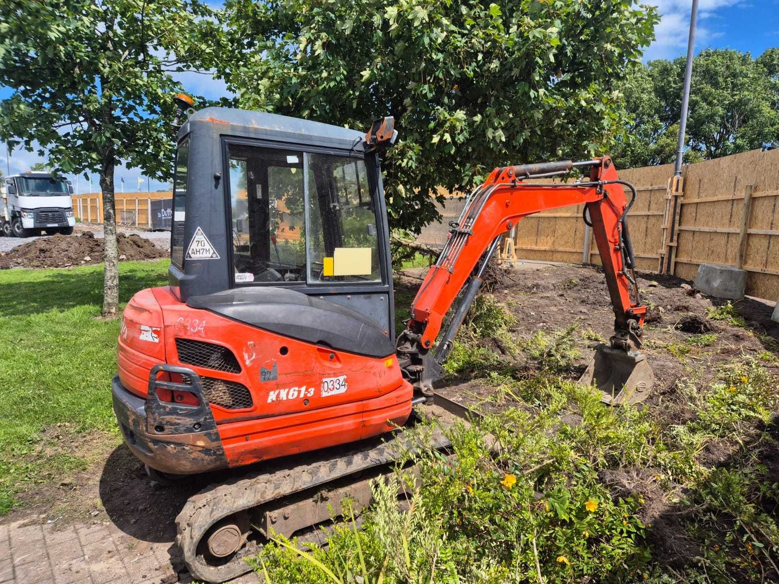 Minikoparka Kubota KX 61-3 2.6t 2013r .(Bobcat 3t YANMAR Takeuchi)
