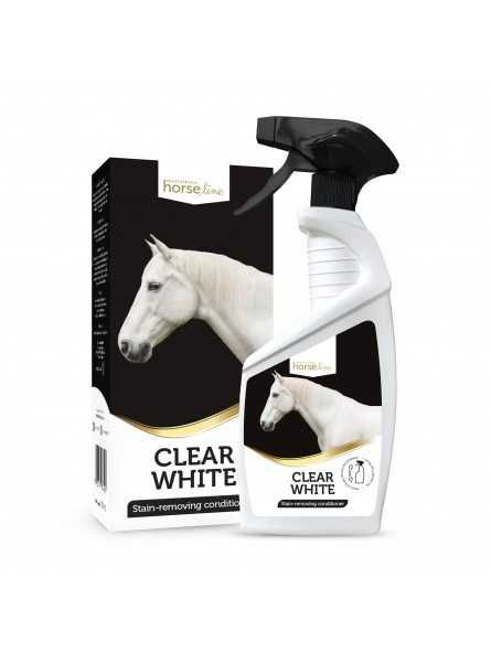 Clear White- odżywka odplamiająca dla siwych koni 0,7L usuwająca plamy