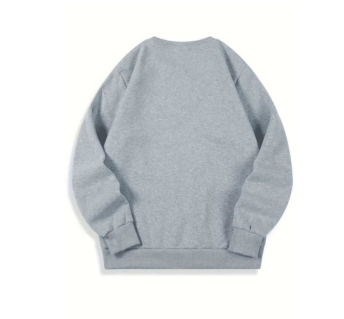 Bluza męska sweter nadruk z przodu nowa/L