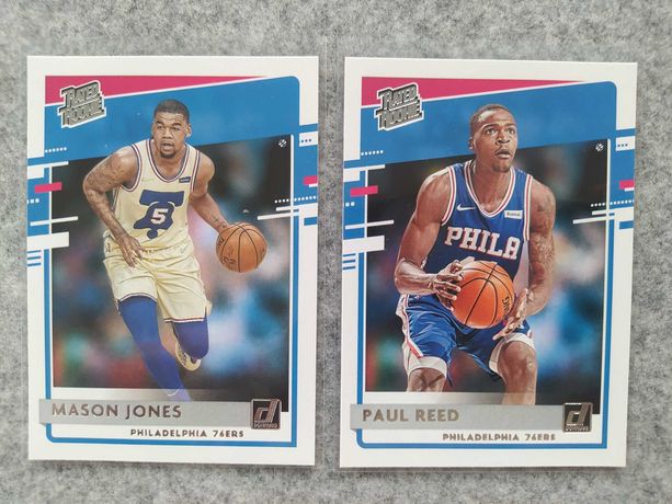 2 karty NBA z serii 2020-21 Panini Donruss Rated Rookie Jones Reed