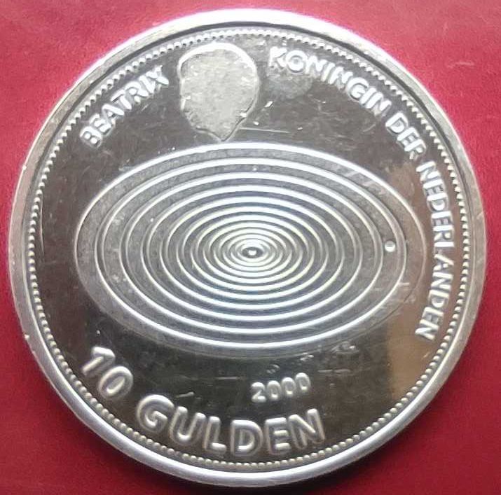 Monety srebrne zestaw Holandia 10 guldenów i 1 gulden proof srebro ag