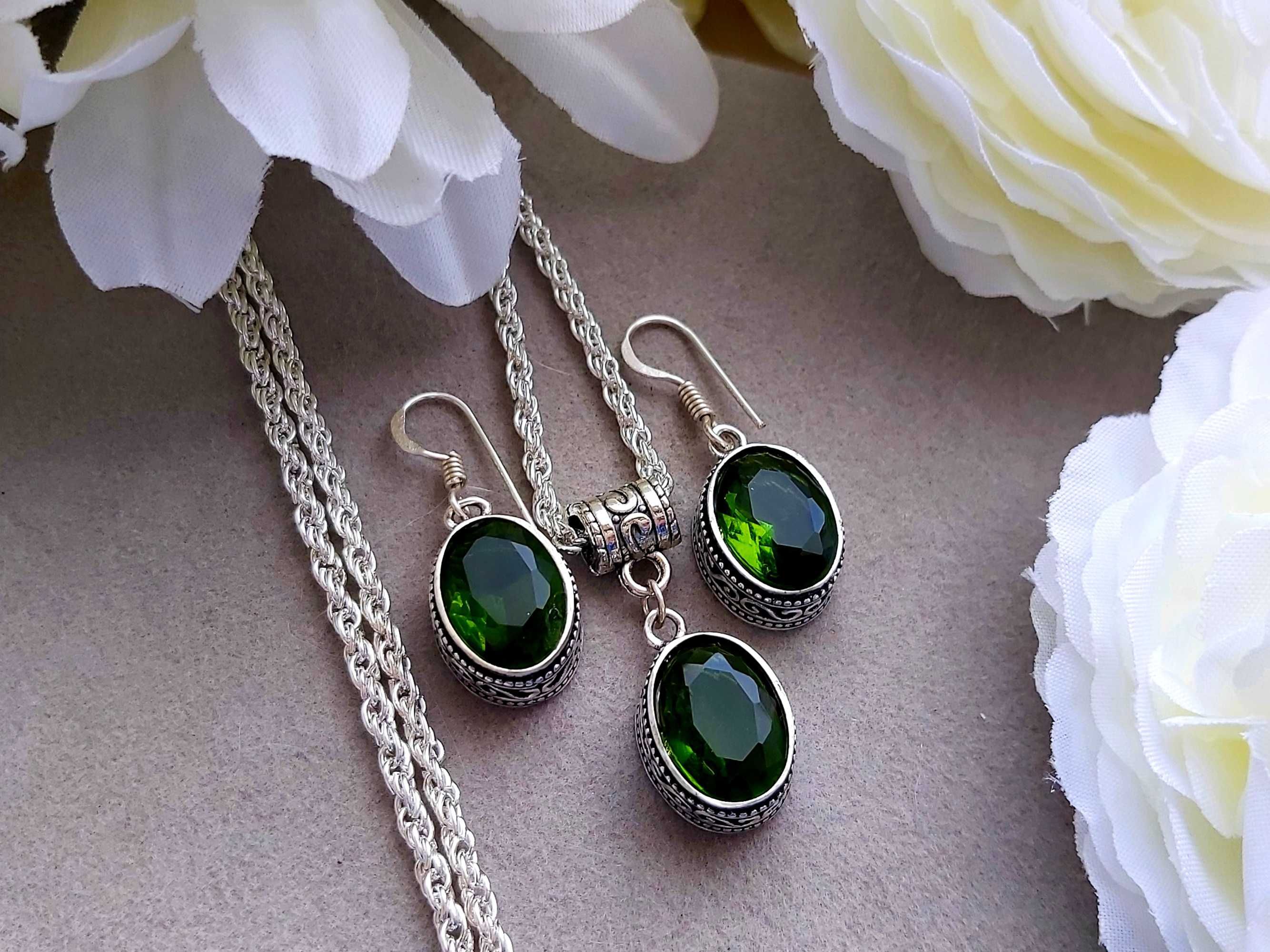 Komplet _Peridot Kwarc_Indie_handmade_  22