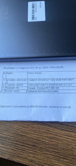 Tablet Samsung Galaxy A7 Lite