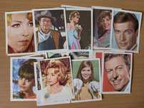 26 cromos dos anos 60 com fotos de atores famosos