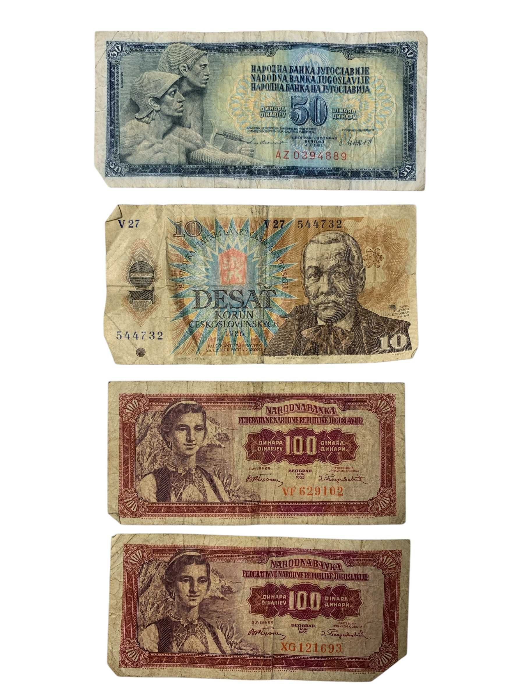 Stare Banknoty Świat Europa Zestaw MIX 33 sztuki