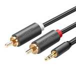 Ugreen Av102 Kabel 2X Rca (Cinch) Jack 3.5 Mm 1,5M (Czarny)