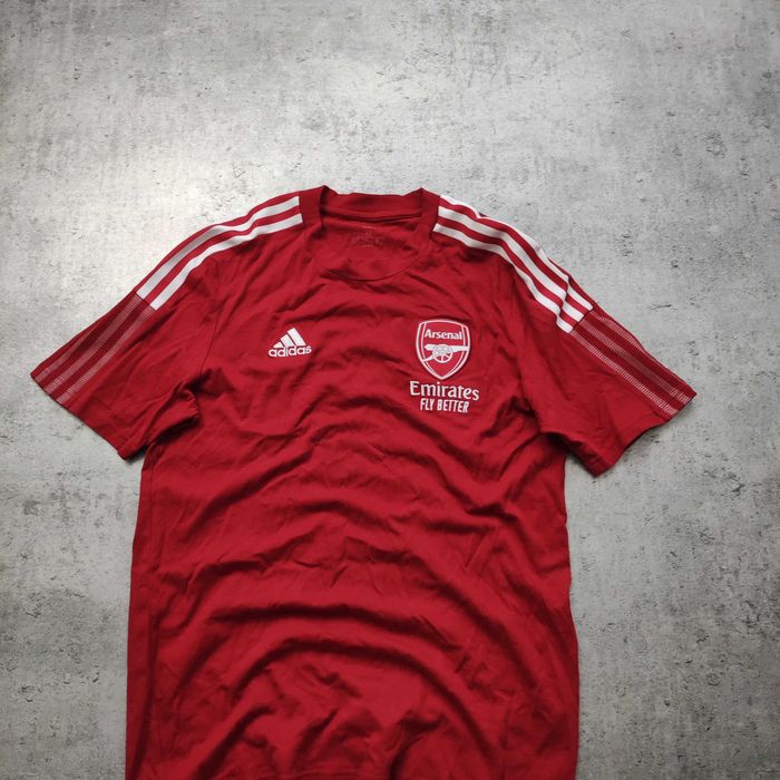 MĘSKA Koszulka Bawełna PREMIUM Football Adidas Arsenal Londyn Haft
