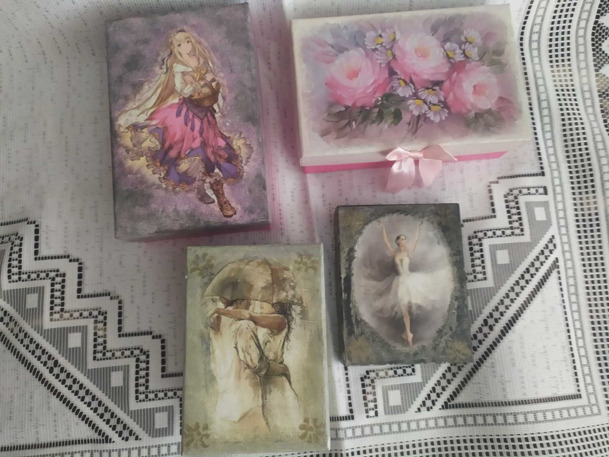Wianki decoupage i inne ozdoby