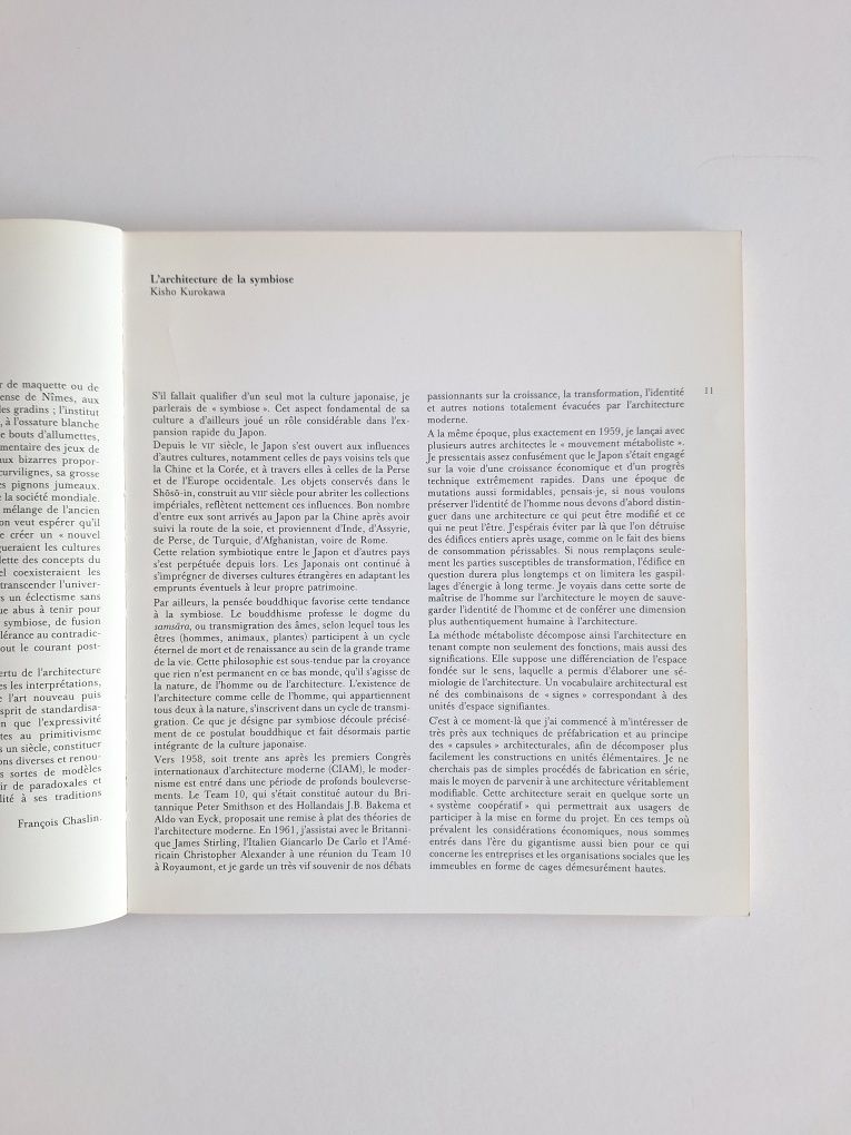 Kisho Kurokawa: architecture de la symbiose 1979-87