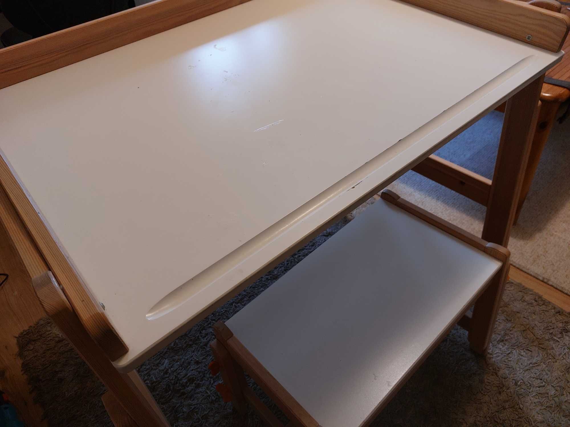 Regulowane biurko, stolik, + ławka do siedzenia  FLISAT IKEA