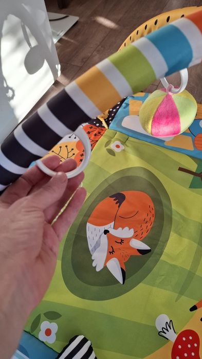 Mata interaktywna/edukacyjna 110x100cm lisek Ricokids