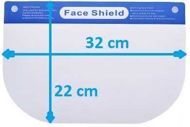 Przyłbica ochronna na gumce Face Shield, błękitna, nowa!