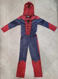 Strój Spiderman 120-130 cm, mięśnie,  stan idealny jak nowy