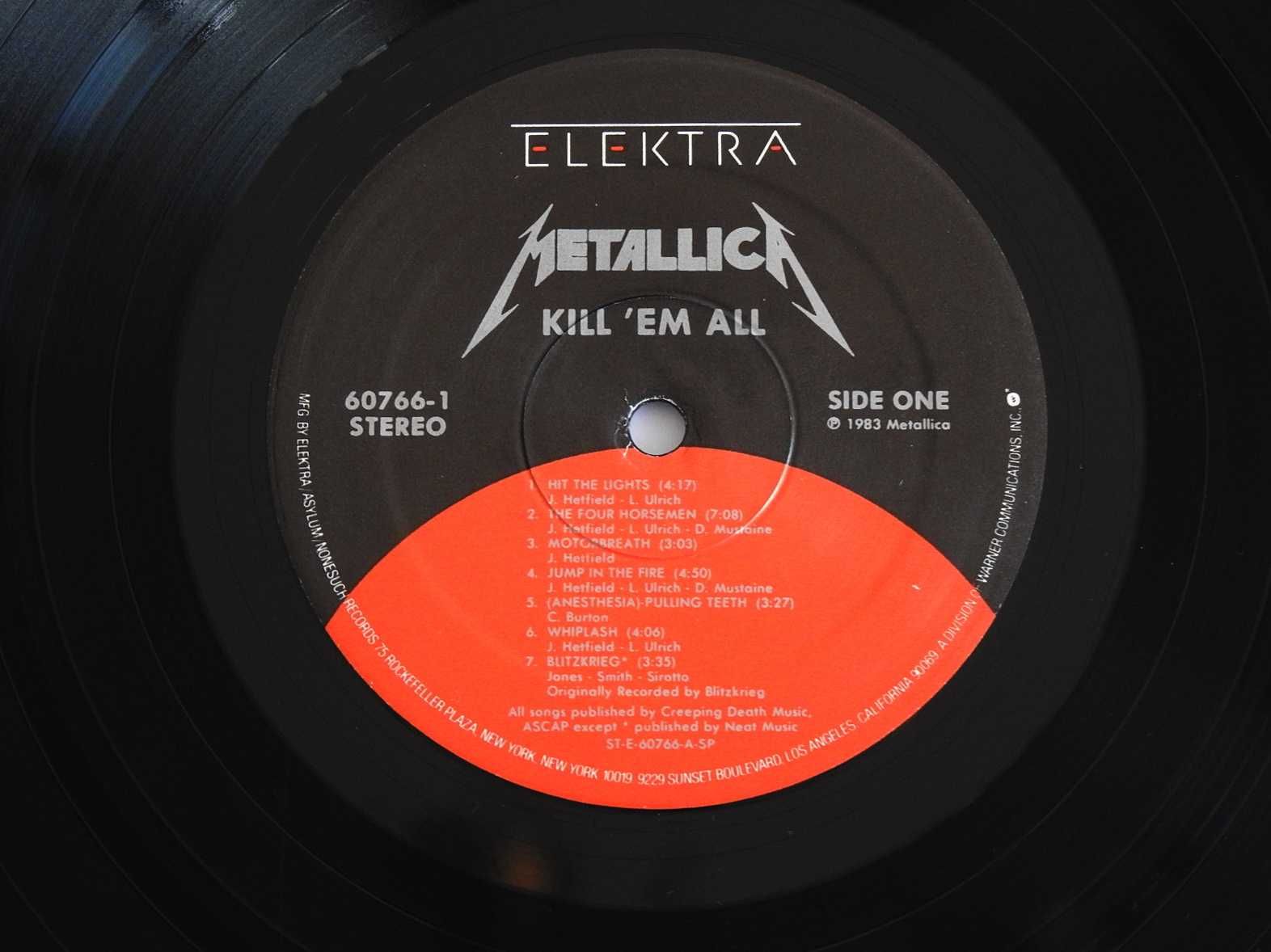 Metallica Kill Em All LP 1983 USA США пластинка EX re1988 ELEKTRA