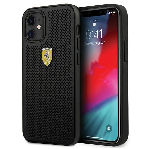 Etui Ferrari iPhone 12 Mini 5,4" Cz-Bk On Track Perforated