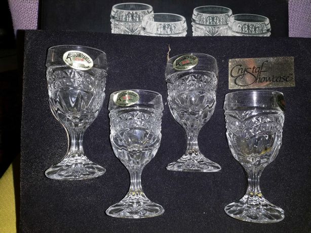conjunto de 4 copos de cristal