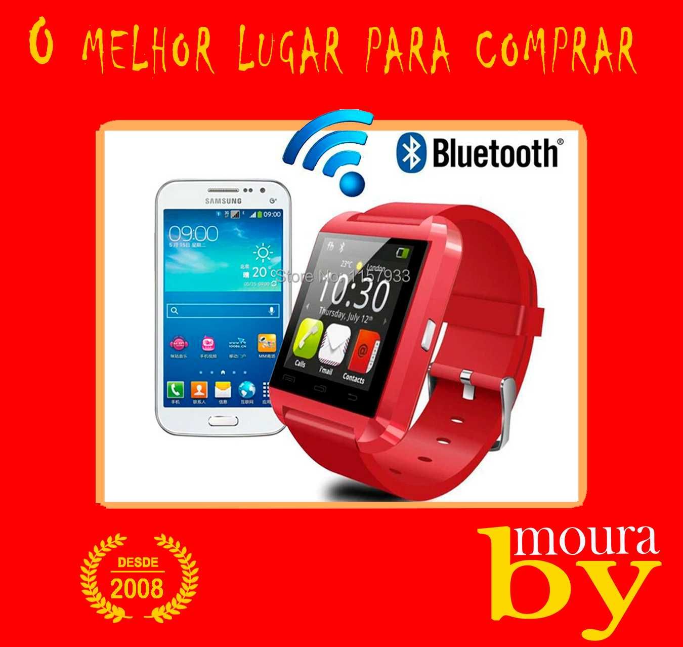 Relogio inteligente Bluetooth Smartwatch Android e Iphone