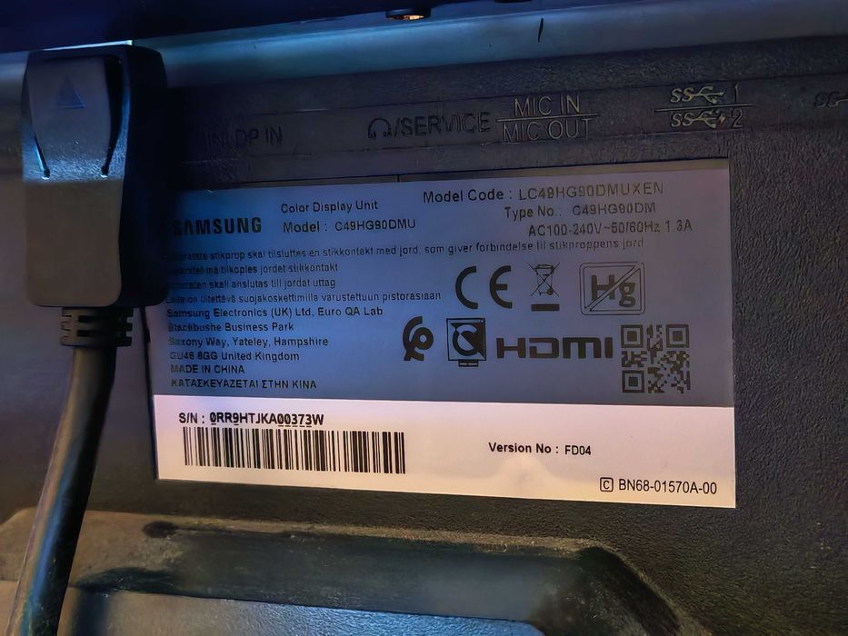 Monitor Samsung C49HG90DMU 49 cali zakrzywiony ekran