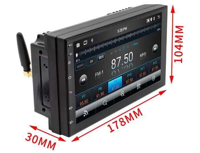 Radio samochodowe 9212B 7", dotykowy ekran, android, bluetooth, kamera