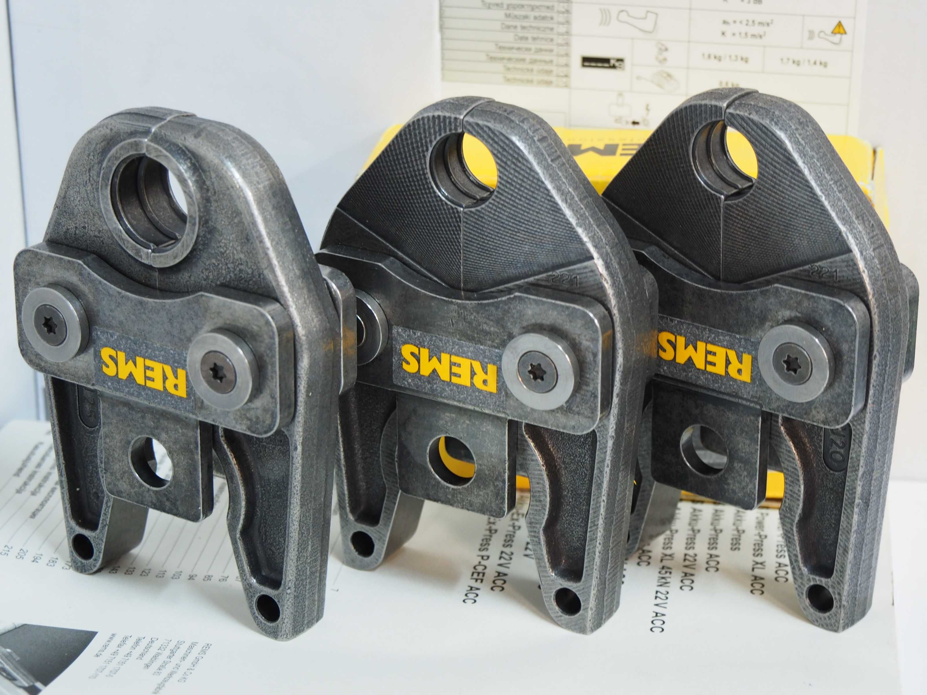 REMS U16,U20,U25 szczeki zaciski do zaciskarka roller ridgid milwaukee