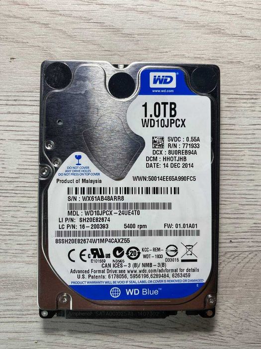 Жорсткий диск WD Blue 2.5 1TB