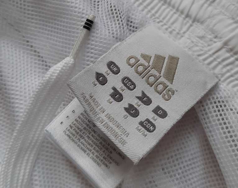 Adidas Uniseks spodnie sportowe białe czarne logo szorty M L