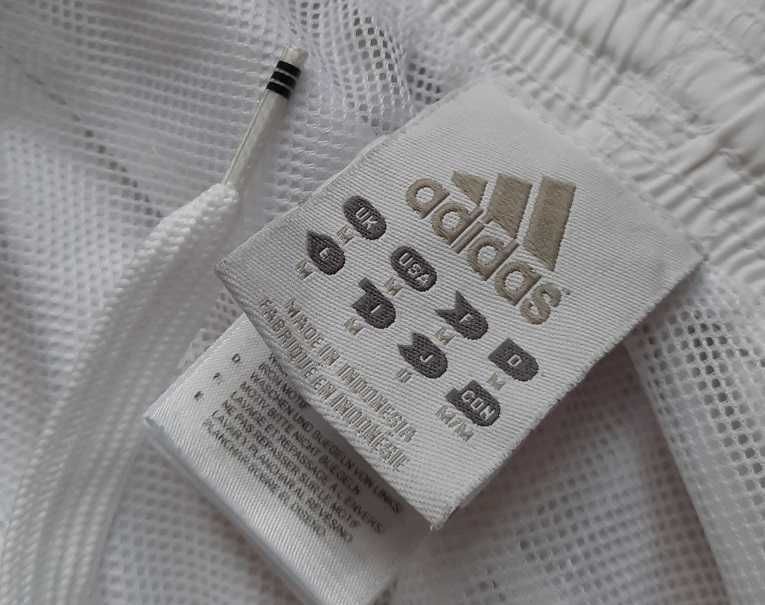 Adidas Uniseks spodnie sportowe białe czarne logo szorty M L