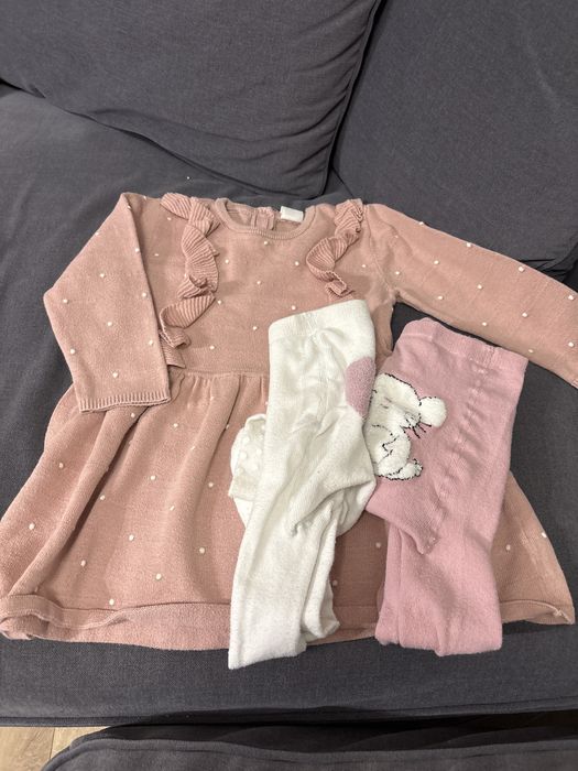 Sukienka + 2 szt rajstop